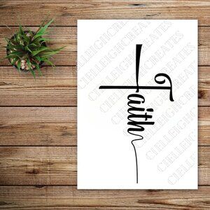 *2 for $20* Faith Cross vinyl decal Sticker Handcrafted